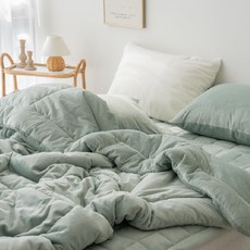 g BEDDING Marshmallow素色超細纖維絨毛冬季棉被, 薄荷綠
