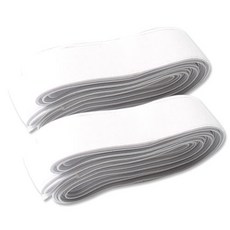 ButtonKing 高彈力雙面織鬆緊帶 45mm 5碼, 白色, 2個