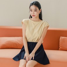 TUBE TREE 傘襬連身大尺碼單件式泳衣 B8210