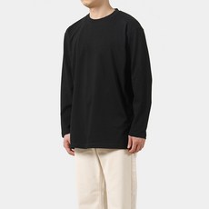 람블라 남녀공용 17수 긴팔 무지 티셔츠