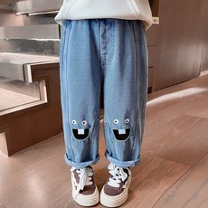 Bebeniz 女童款 Tooth Monster 刷破牛仔褲