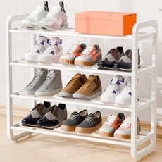 疊疊收 玄關收納鞋架 4層, 白色, 1個
