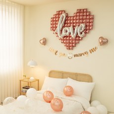 joyparty Will You Marry Me 大愛心求婚活動鋁箔氣球套組2 + 氣球30個, 混合色, 1套