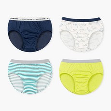 Uni FRIend 男童款印花彈力三角內褲 4件組