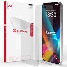 엑씨 자가복원 TPU 저반사 지문방지 우레탄 휴대폰 액정보호필름 2p 세트, 1세트
