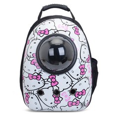 Jinho寵物外出背包太空艙包, Hello Kitty 白色