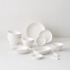 LENANSE Blanche 4人餐具組 19件組, 1套, 白色, 餐具8種