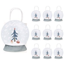 인디케이 화이트 스노우볼 기프트백, 혼합색상, 10개
