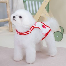 PASTEL PET 狗狗莓果吊帶生理褲, 1個, 紅色