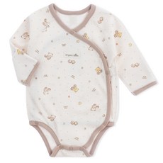 Organic Boom 泰迪熊印花嬰兒連身包屁衣