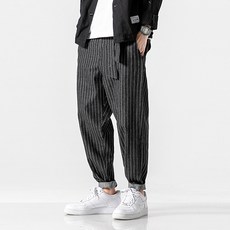 Ja-eun Store 男士條紋束口牛仔褲
