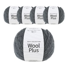 Philiph纖維 Wool Plus 毛線, 14 灰色, 5個
