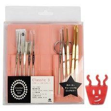 Tulip 編織鉤針組 TCK-003 第3款 +人臉造型帶線器指環, 1組, 粉色(鉤針套)+紅色(帶線器)