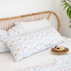 FORHOME 雪熊涼感波紋泡泡紗直筒方形長靠枕套, 混色