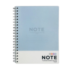 TUCO.B 6000 PP 彩色線圈筆記本, 1個, 天藍色