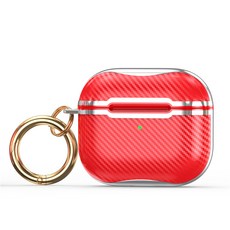 Patrick Oblique AirPods Pro 保護殼 + 登山扣, 單一商品, 紅銀色, 1個