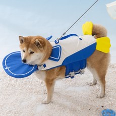 Wavy Days 狗狗鴨子救生衣, 1個, 藍色