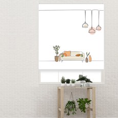 끌래망스 일상 풍경 실사 롤스크린 암막원단