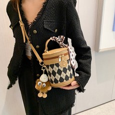 ARTJOY DIY 我的罐頭包製作 皮革工藝套組 菱格紋, 1套, 淺棕色