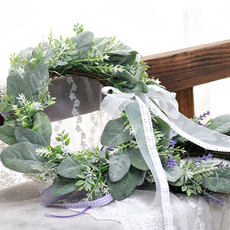 薰衣草人造裝飾花圈, 白色的