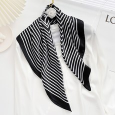 soosda 女款日常四角Majou條紋70方巾