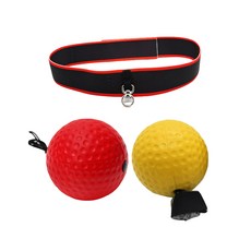 娜雅式拳擊球套組 PU 球 YGYP-01-9, 黃色, 紅色