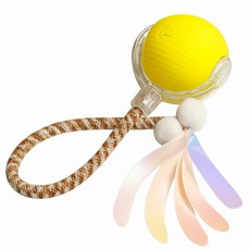 MAAH 고양이 자동 움직이는 장난감 쥐잡기 스마트 파스텔 볼, 파스텔옐로우, 1개, SCB-12