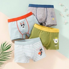 男童款四角平口內褲 4件組