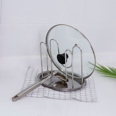 4BNK 全不鏽鋼304鍋蓋廚具架, 銀色, 1個