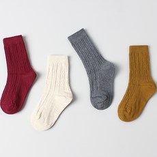 Seollebal 兒童Links麻花中筒襪4雙組