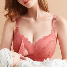 波浪紋蕾絲孕婦哺乳內衣