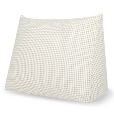 FLAT WHITE 三角靠背墊, 白色格紋