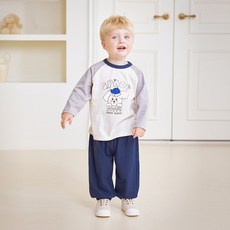 몰리멜리 아동용 몰리 스페이스 퍼피 실내 상하복 세트