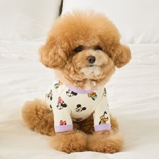 베니즈 강아지 디즈니 빕 티셔츠, 아이보리 미키 마우스, 1개