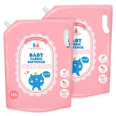 BUSYANGEL 幼兒衣物柔軟劑 補充包, 1.5L, 2包