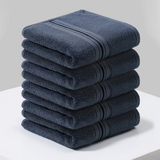 록신 부드러운 고급 호텔 세면타월 150g 40수 코마사, 5개, 다크 그레이 5개, 다크 그레이