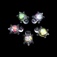 미미네아쿠아 관상어 야광 반짝이 거북이 피규어 랜덤발송, 5세트