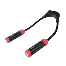 GENTOS 頸掛式工作燈 USB-C充電 400流明 IP64 OZ-R2X, 黑色, 1個