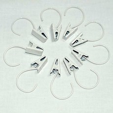 用於直徑為 1.5 厘米的桿的圓形鉗 窗簾環 20 x 42 毫米, 象牙白, 30個