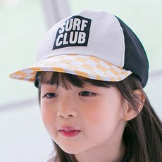 GOING KIDS 童款棋盤格紋拼接鴨舌帽