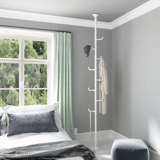 Liwoo 雙層堅固頂天立地衣架 38mm, 白色