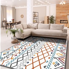 LEEJUNG 印度部落圖騰方形地毯