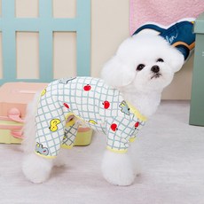 PASTEL PET 寵物蘋果恐龍連身衣, 1個, 藍色