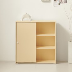 룸앤디 스르륵 800 서랍 3단 슬라이딩 슬림 일반형 수납장 오픈 방문설치, 버터