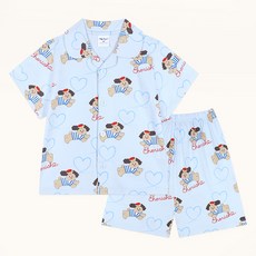 mollimelli friends 兒童款小狗小狗短袖上衣+短褲睡衣套裝