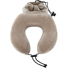 可收納便攜式記憶海綿頸枕, 米色