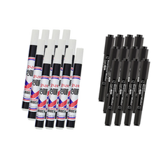 MONAMI 慕那美 油性圓頭麥克筆 12入+雙頭麥克筆組 12入, 黑色（流星魔法），黑色（雙子魔法）, 1套