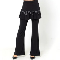 dancedome 4片鋸齒形圍裹褲 LDP18900, 黑色