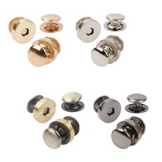 brand yarn 磁吸式皮包裝用鎖扣組 4款 各2入, 1套, 金、銀、古董、黑鎳