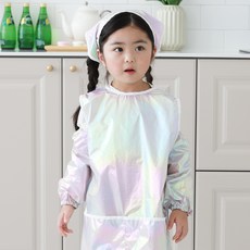 BEBE CHOUETTE 兒童用韓國製雷射防水無袖圍裙 + 頭巾 + 袖套組